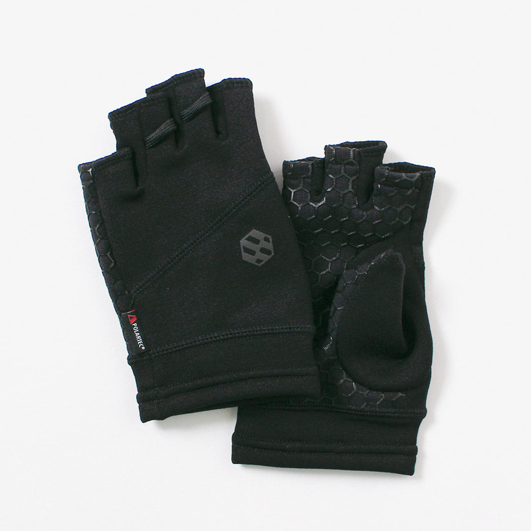 HANDSON GRIP / Liberty Guantes POLARTEC Power Stretch Pro de medio dedo