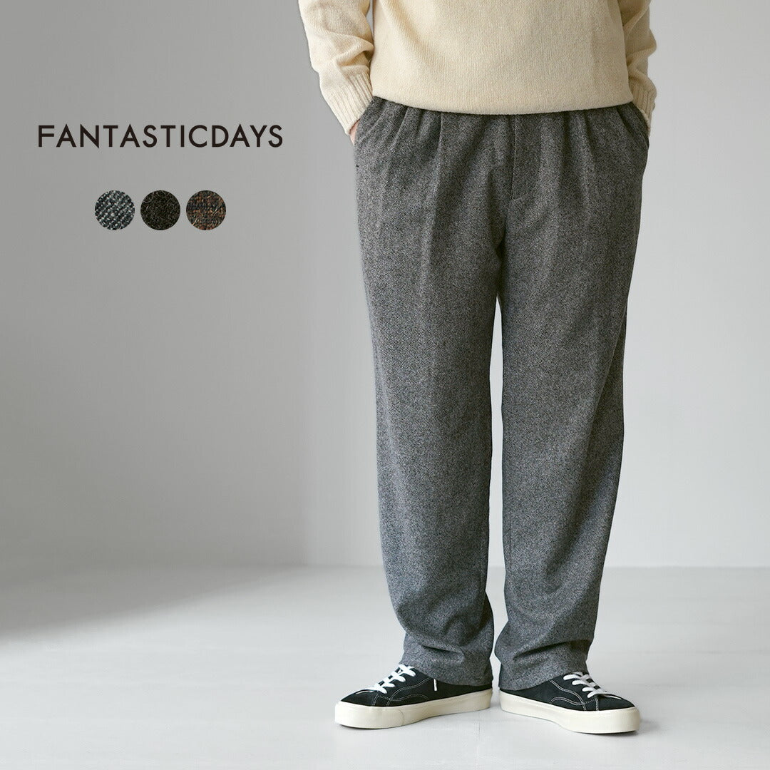 FANTASTICDAYS / Pantalon facile en tweedy en laine de polyester recyclé