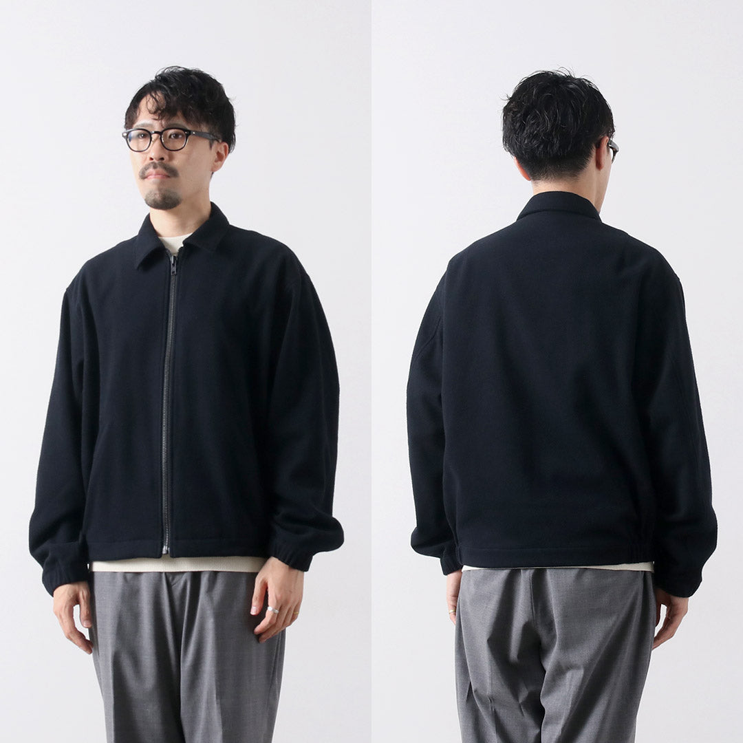 FUJITO / 再生羊毛斜紋布拉鍊夾克衫