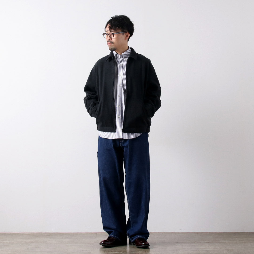 FUJITO / 再生羊毛斜紋布拉鍊夾克衫