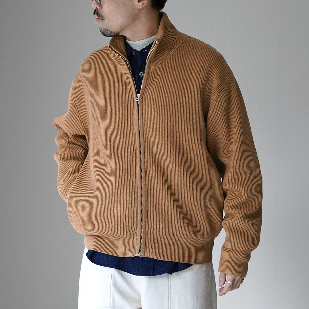 UNDYED / Tricot de conducteur côtelé en coton biologique