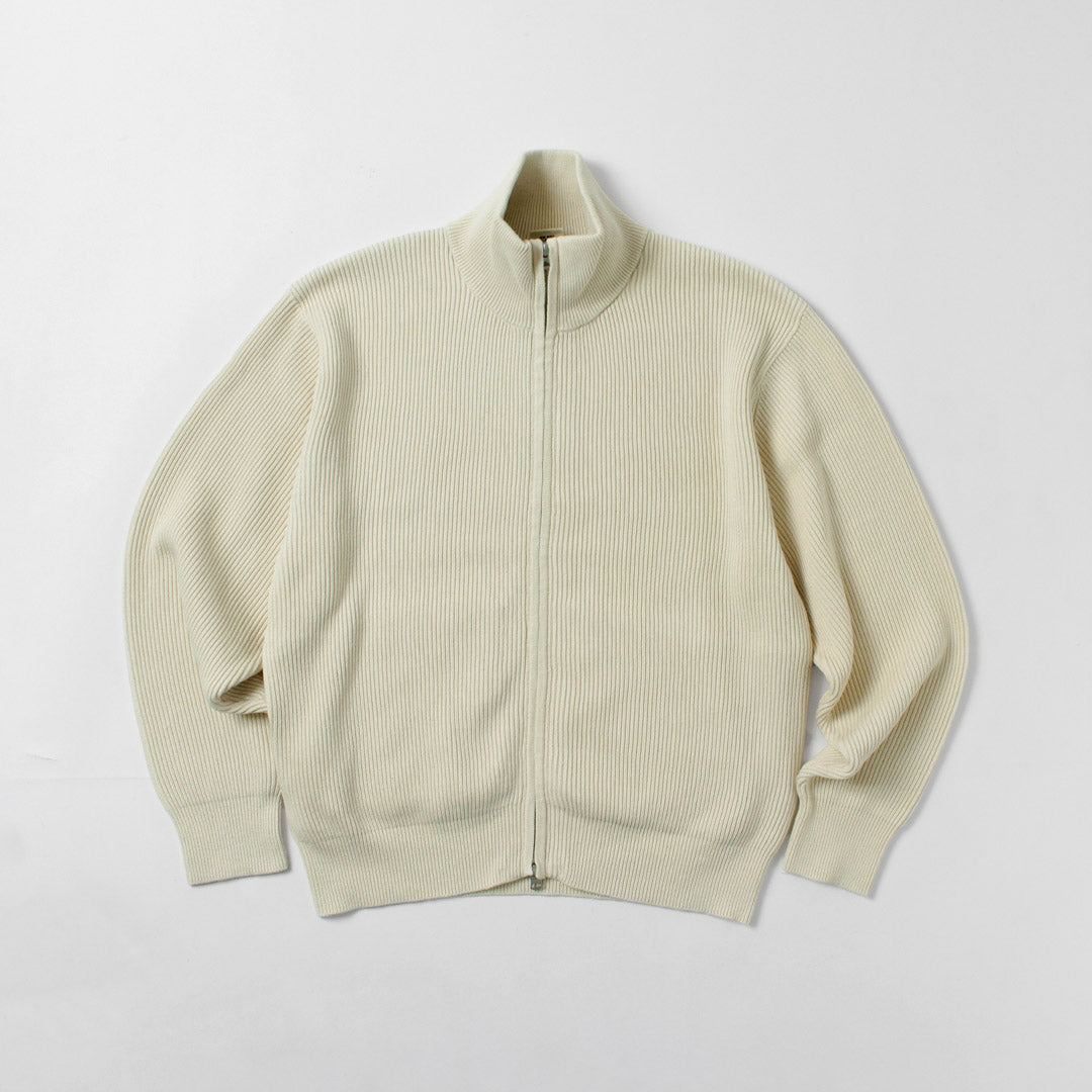 UNDYED / Tricot de conducteur côtelé en coton biologique