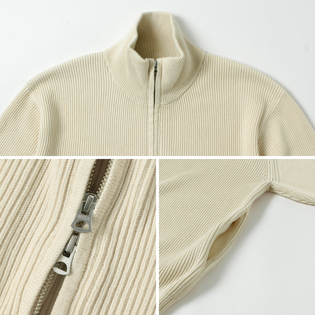 UNDYED / Tricot de conducteur côtelé en coton biologique
