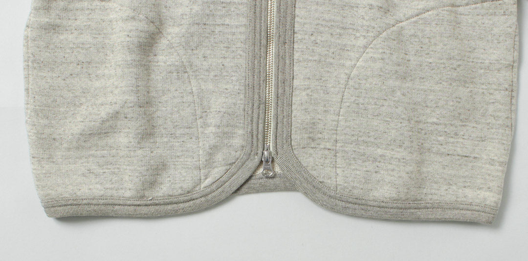 UNDYED / Cardigan zippé en sweat en coton biologique