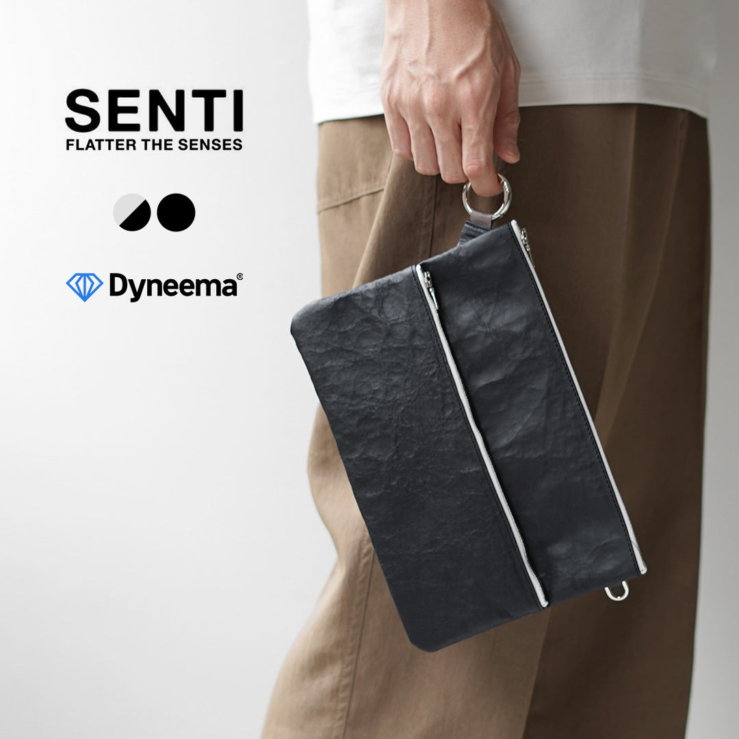 SENTI / Dyneema 가죽 더블 지퍼 파우치 LL