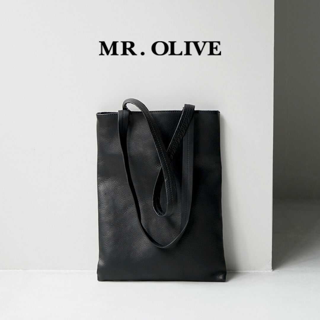 MR.OLIVE / IMPERMA-LEATHER 扁平托特包 M