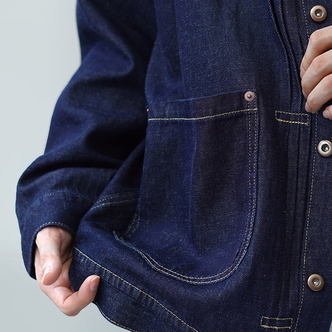 GOHEMP / Chaqueta vaquera de 3 pliegues de 9 oz