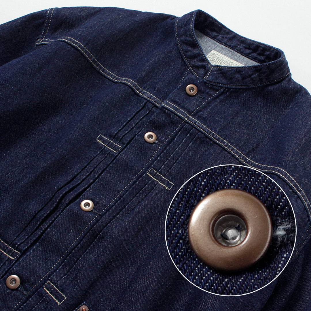 GOHEMP / Chaqueta vaquera de 3 pliegues de 9 oz