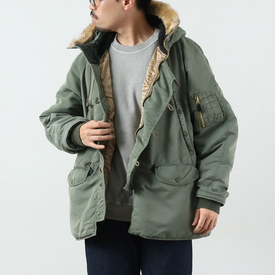 REMI RELIEF / Veste en fourrure écologique N-3B en sergé de nylon recyclé