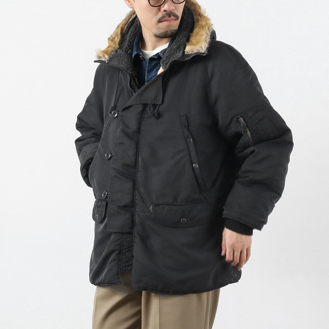 REMI RELIEF / Veste en fourrure écologique N-3B en sergé de nylon recyclé