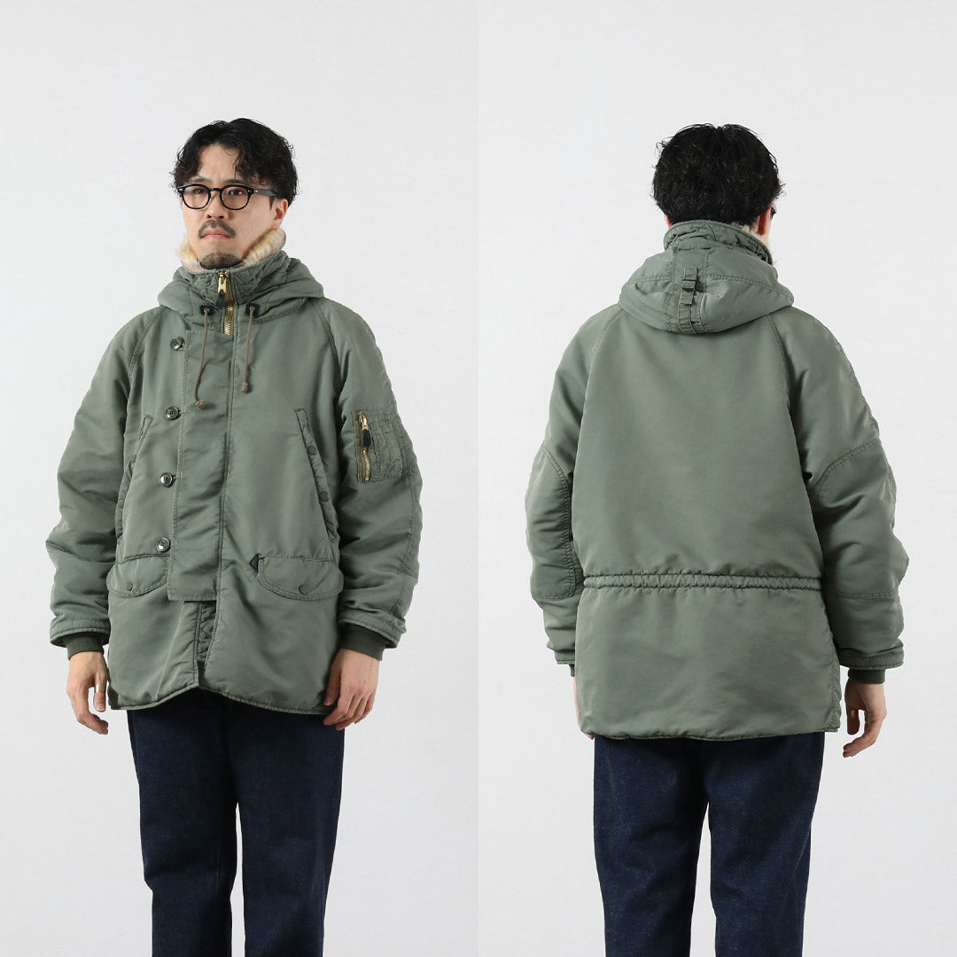 REMI RELIEF / Veste en fourrure écologique N-3B en sergé de nylon recyclé