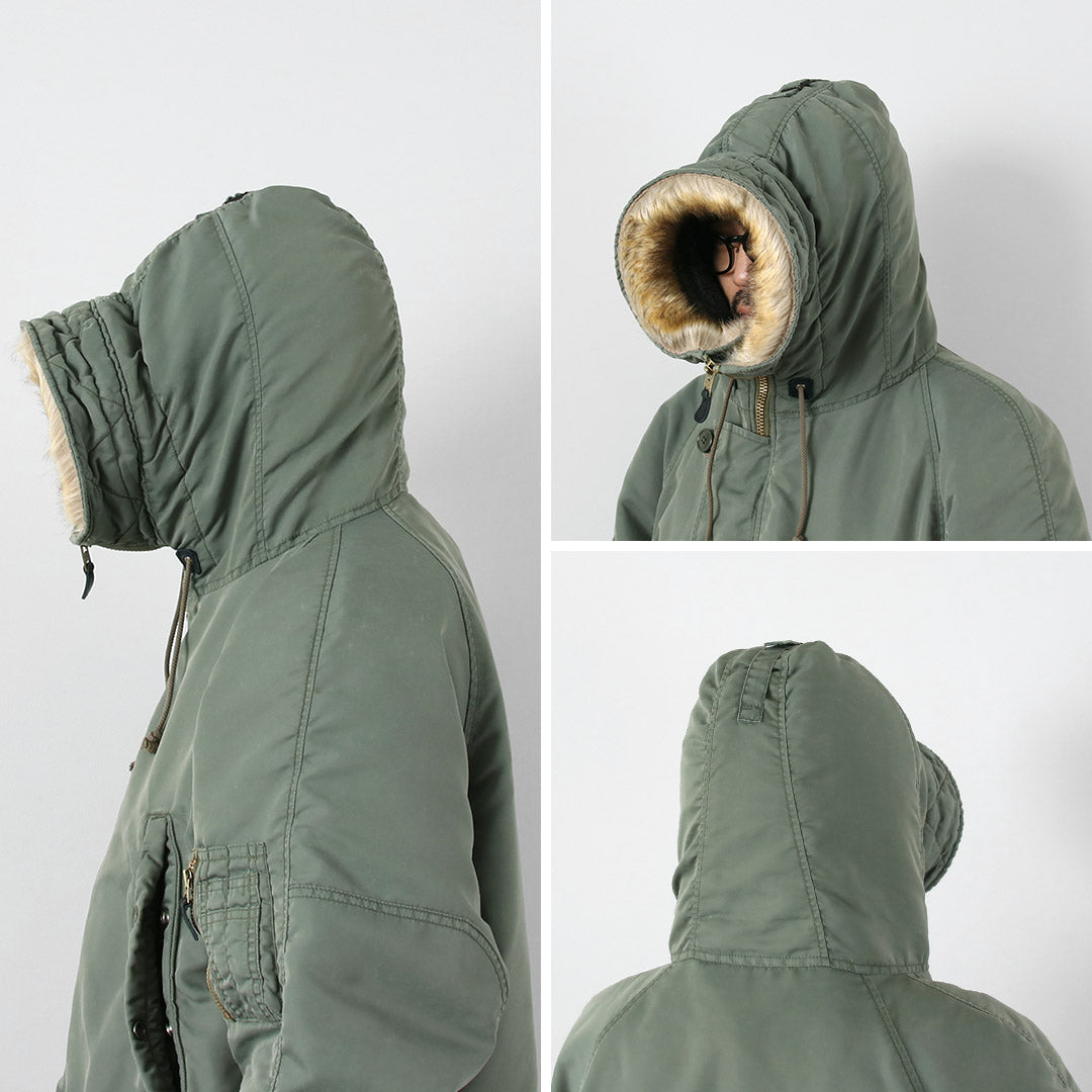 REMI RELIEF / Veste en fourrure écologique N-3B en sergé de nylon recyclé