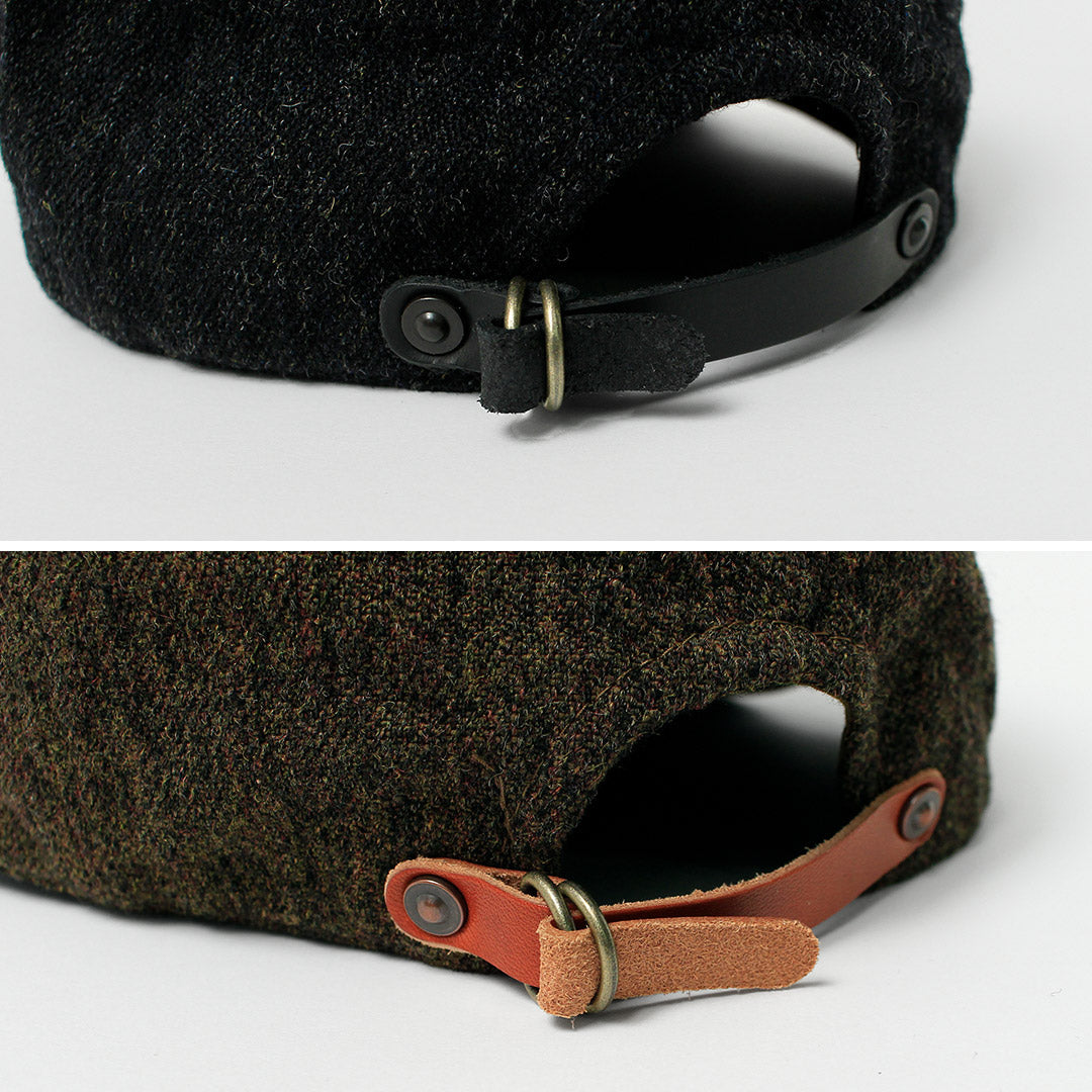HIGHER / Gorra militar Serge x con ala de cuero