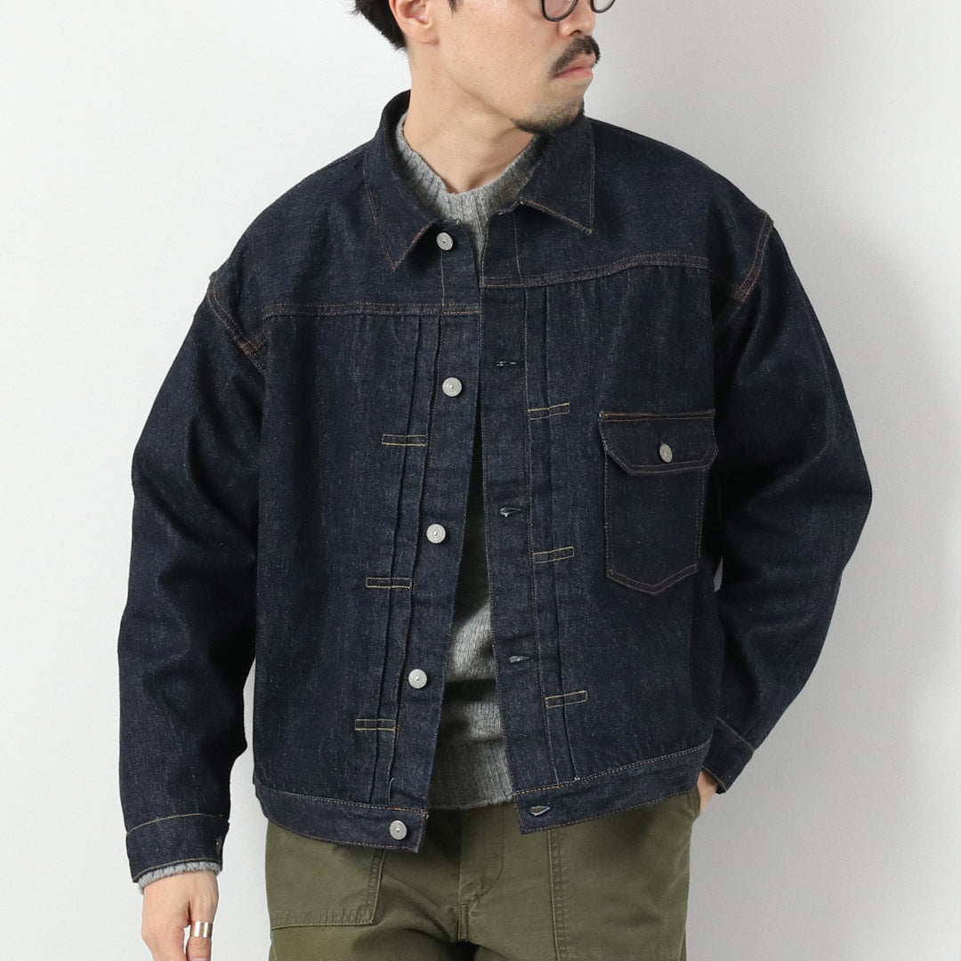 CANNE À SUCRE / Veste en jean 1er type 13,5oz - Modèle 1936 à dos fendu