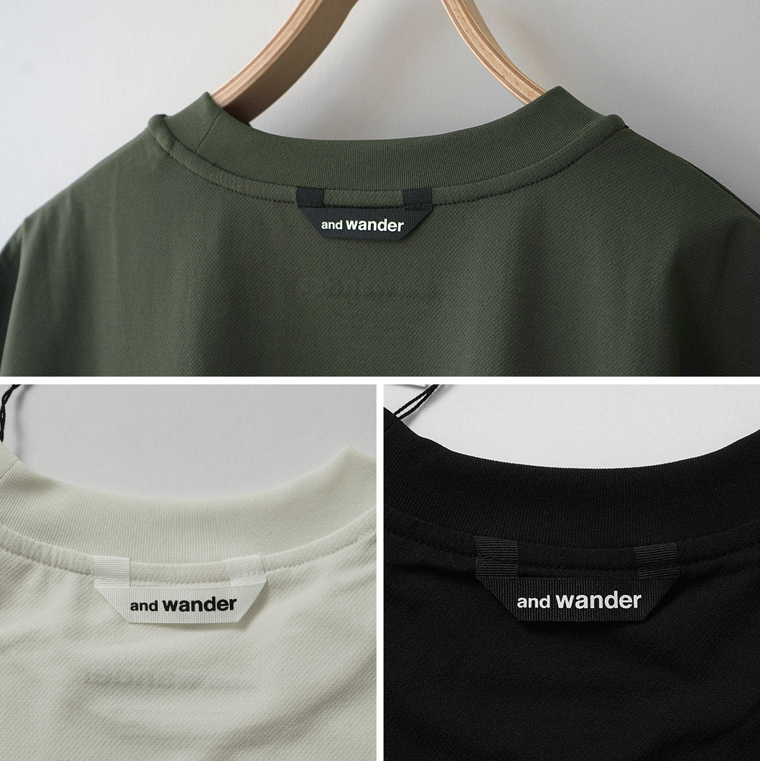 AND WANDER / 드라이 메쉬 티셔츠