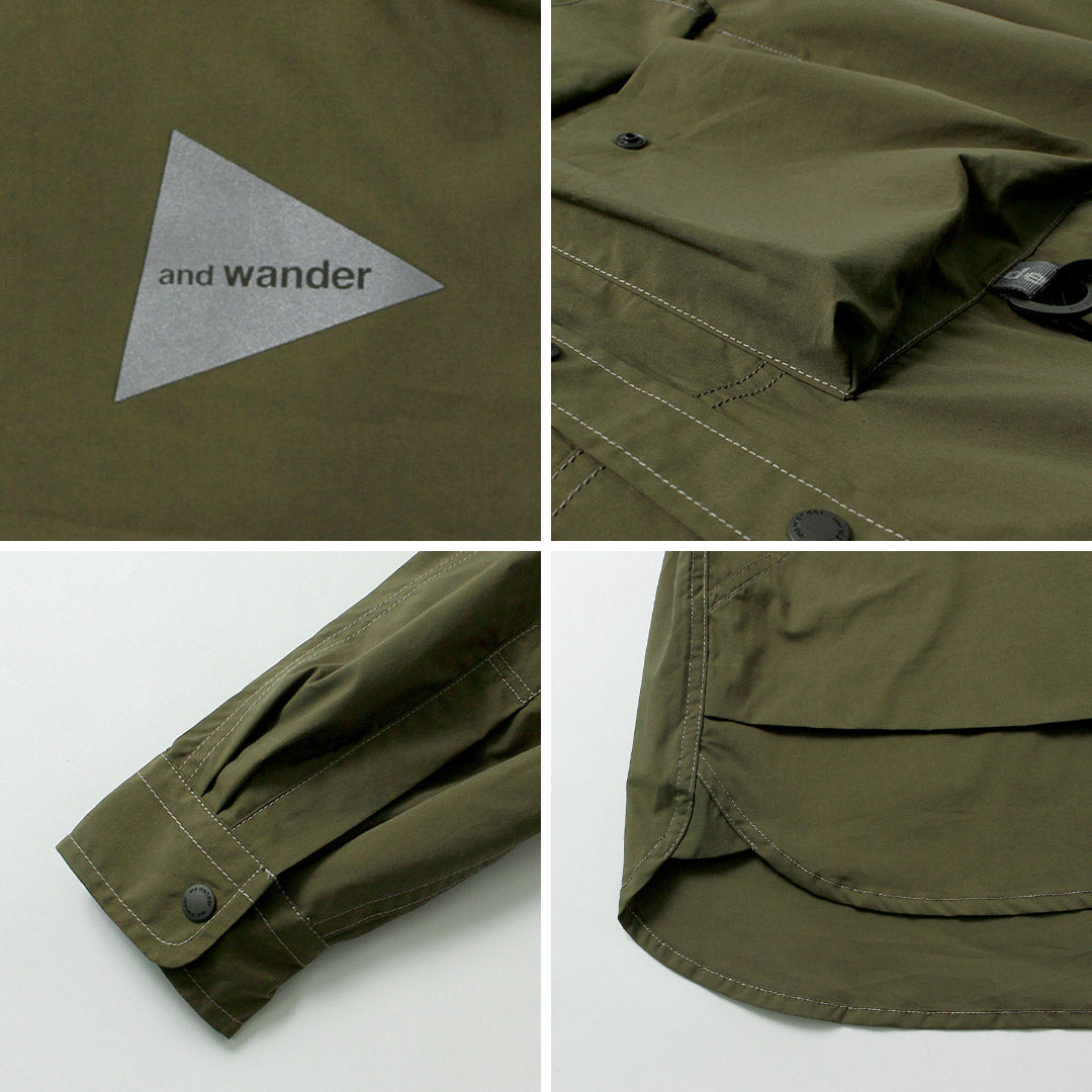 AND WANDER / Camisa Manga Larga Multibolsillos