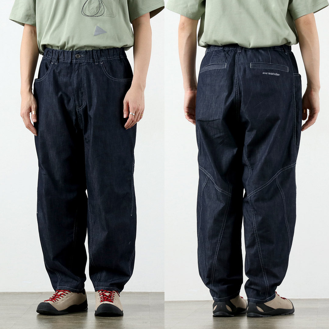 AND WANDER / Dry Easy Denim Wide Pants