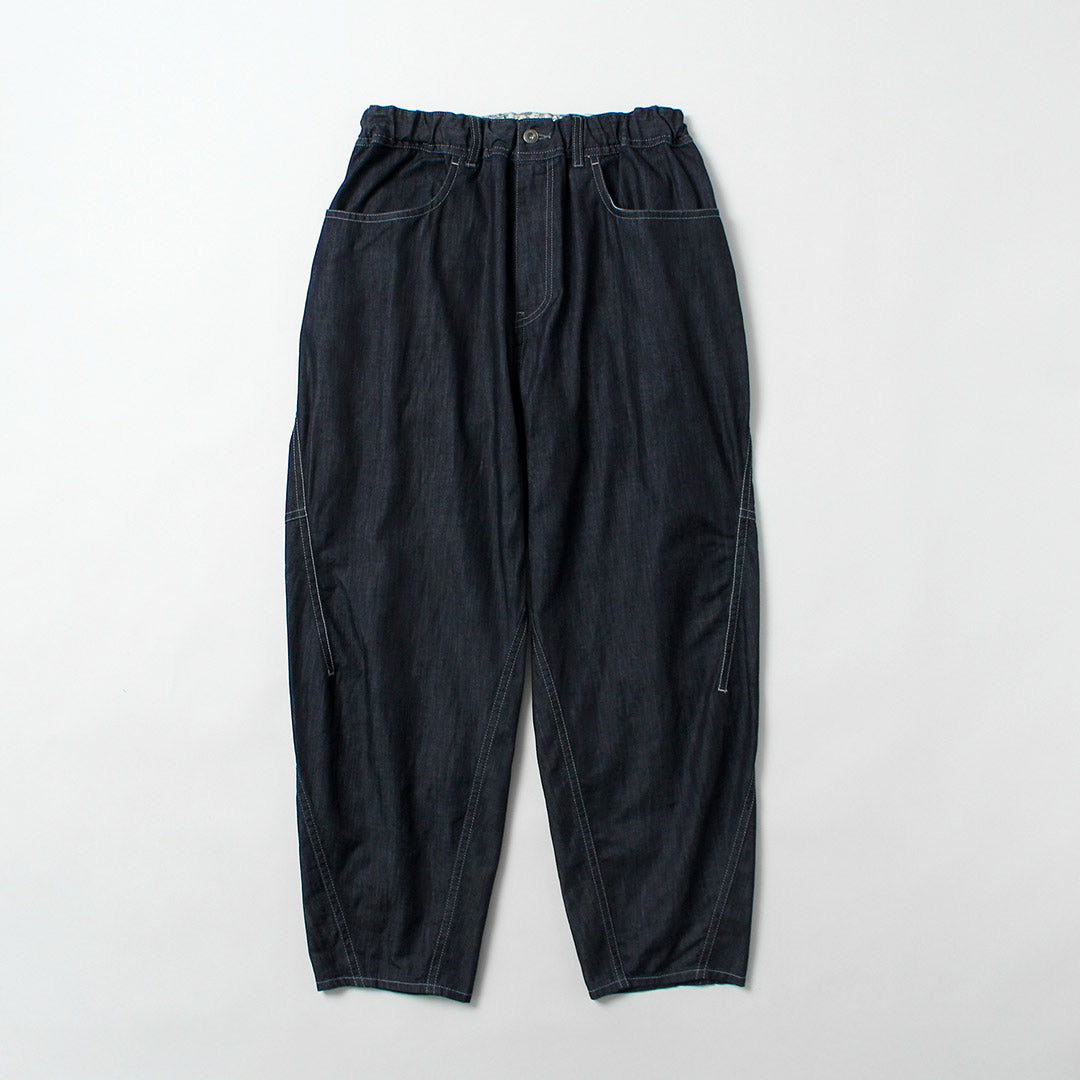 AND WANDER / Dry Easy Denim Wide Pants
