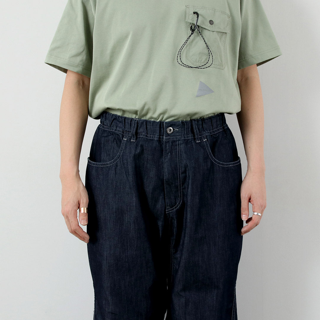 AND WANDER / Dry Easy Denim Wide Pants