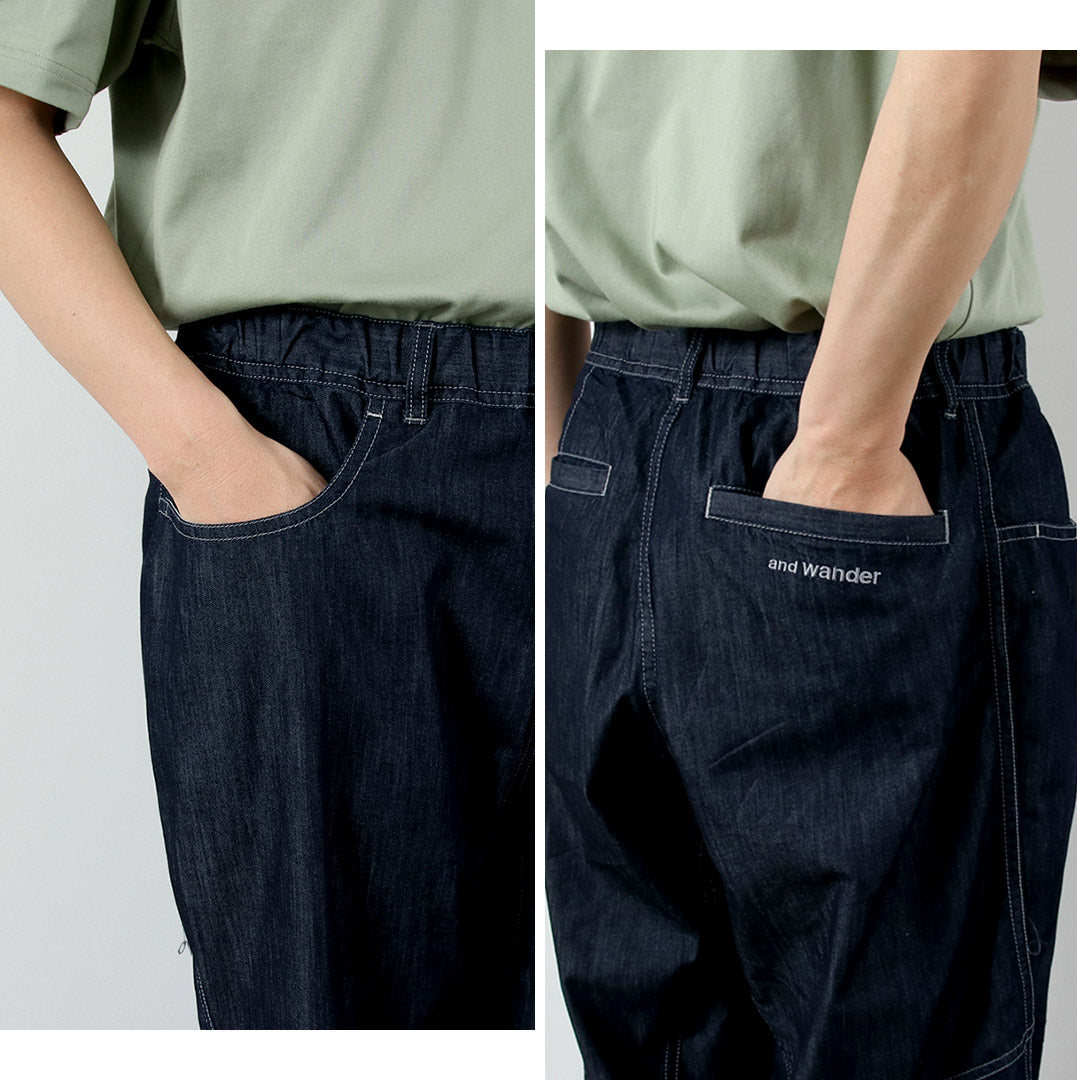 AND WANDER / Dry Easy Denim Wide Pants