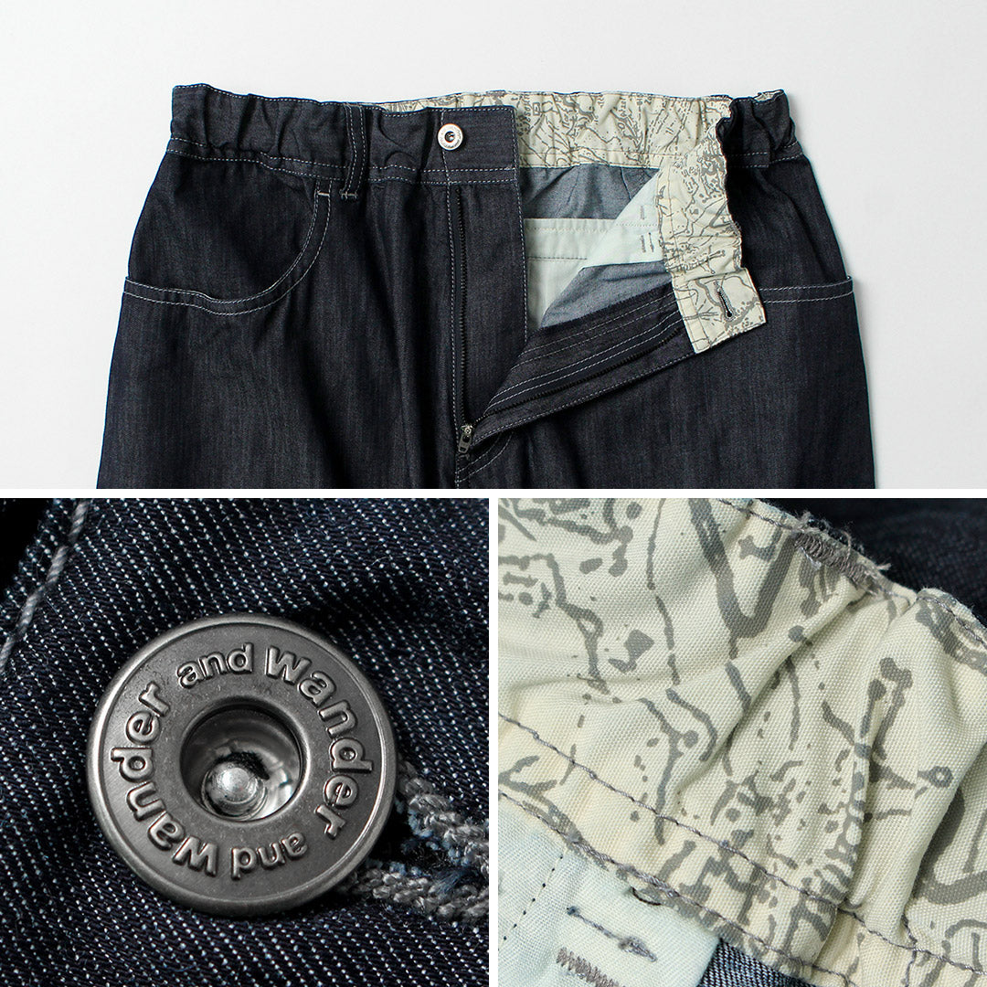 AND WANDER / Dry Easy Denim Wide Pants