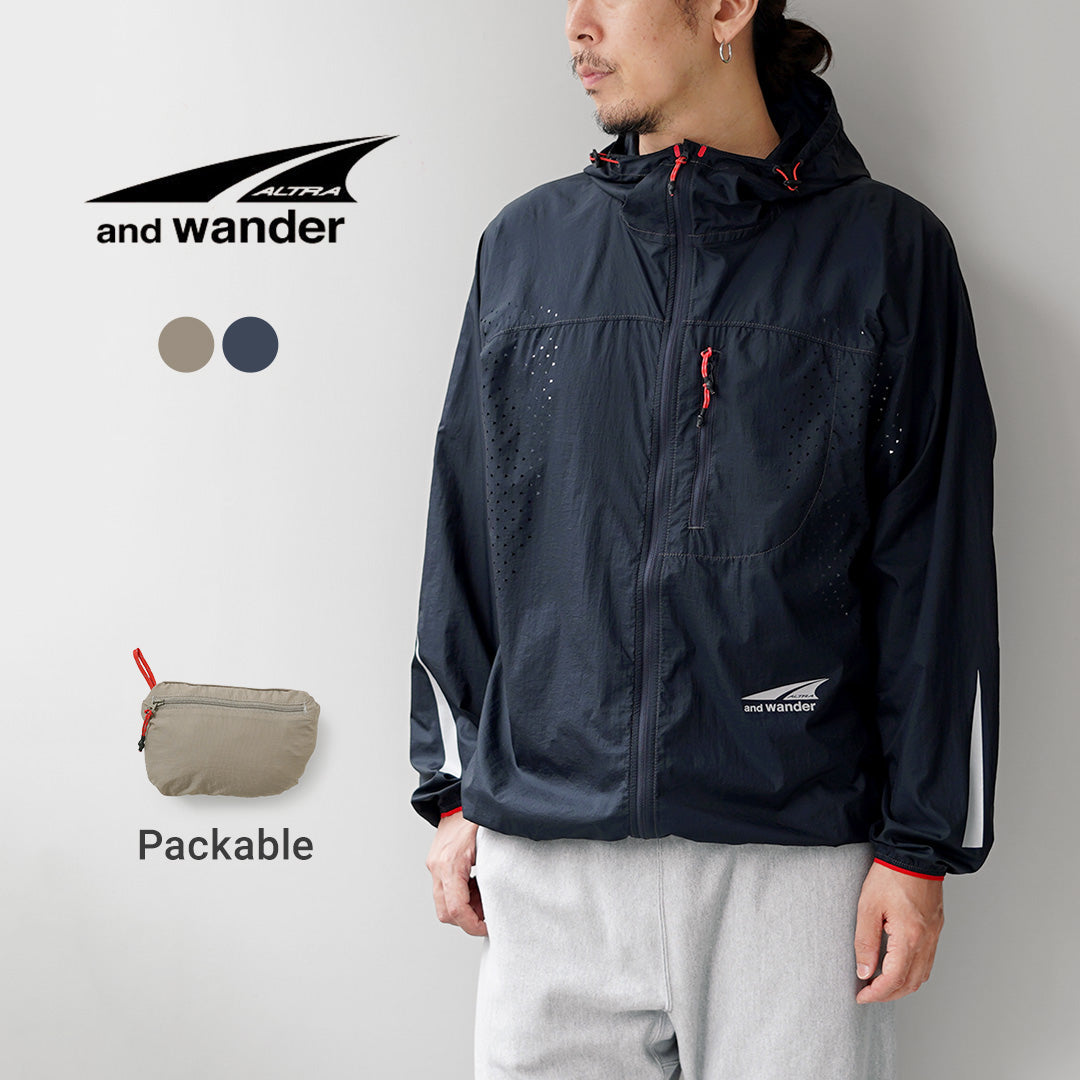 AND WANDER/ALTRA × and walk 透气防风夹克
