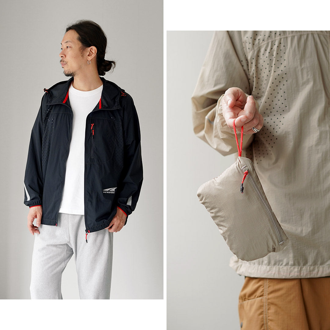 AND WANDER/ALTRA × and walk 透气防风夹克