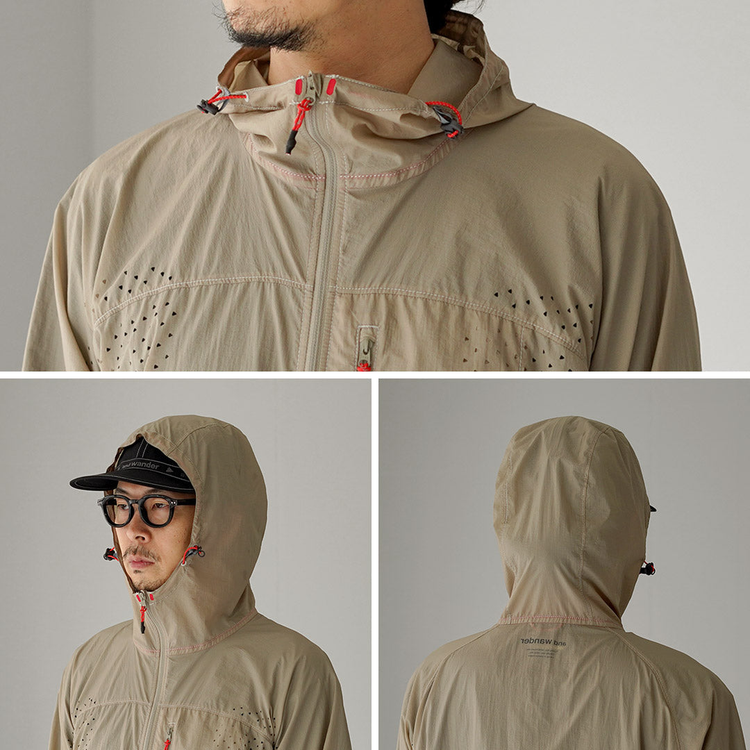AND WANDER/ALTRA × and walk 透气防风夹克