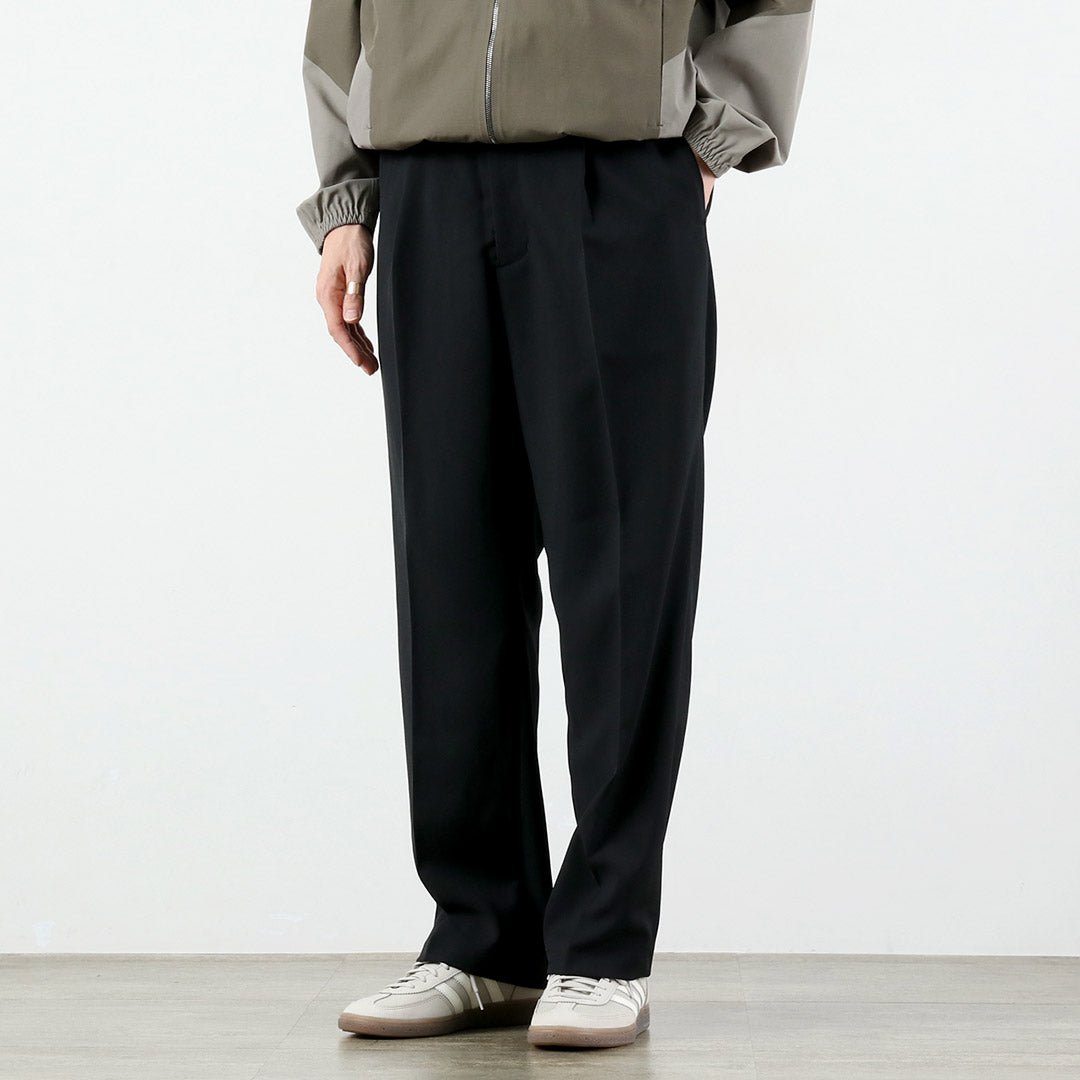 GOLDWIN / 재활용 드라이 스트레치 트윌 원턱 스트레이트 팬츠