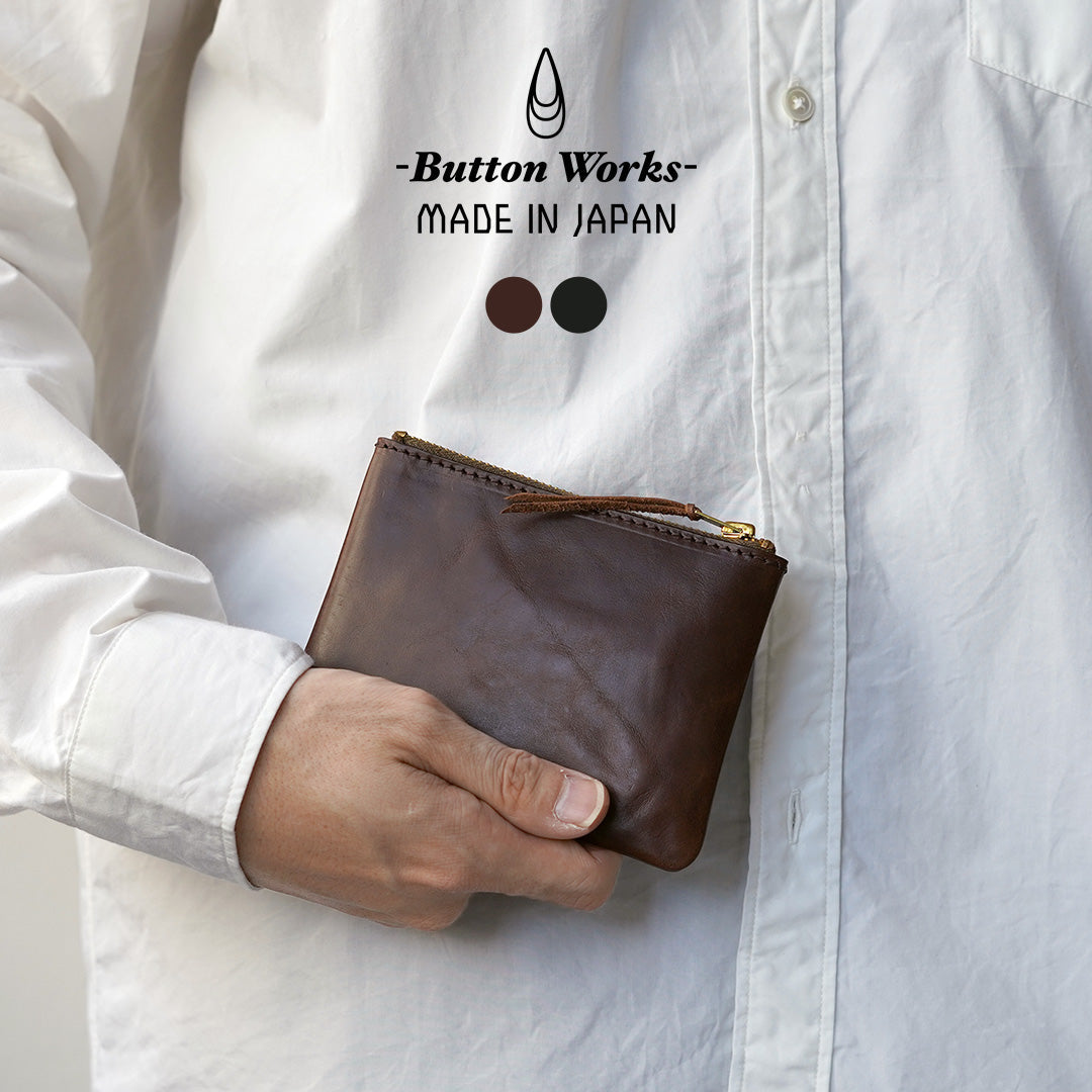 BUTTON WORKS / 크롬엑셀 가죽 파우치 지갑