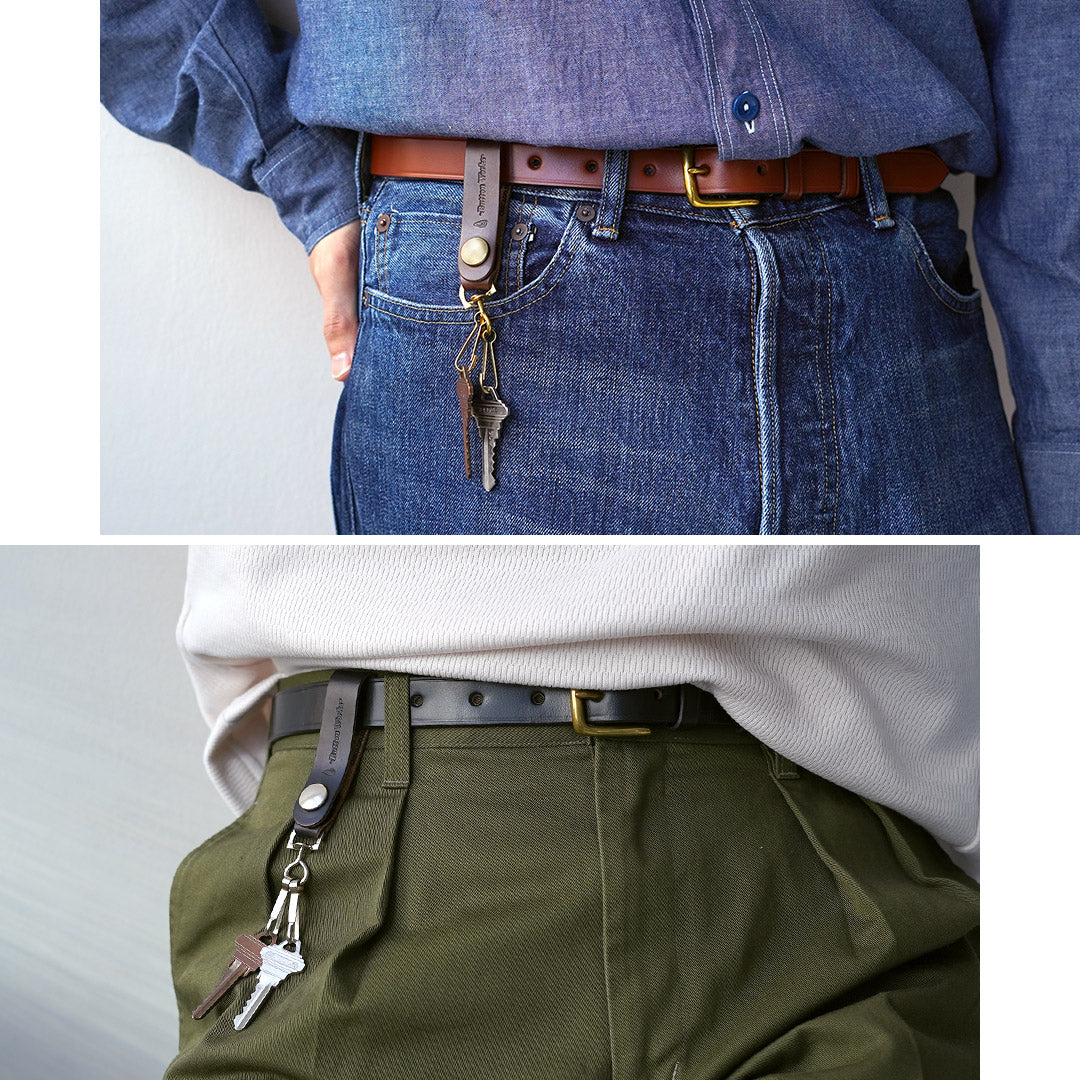 BUTTON WORKS / Porte-clés en cuir Chromexcel - Crochet d'ancrage North & Judd