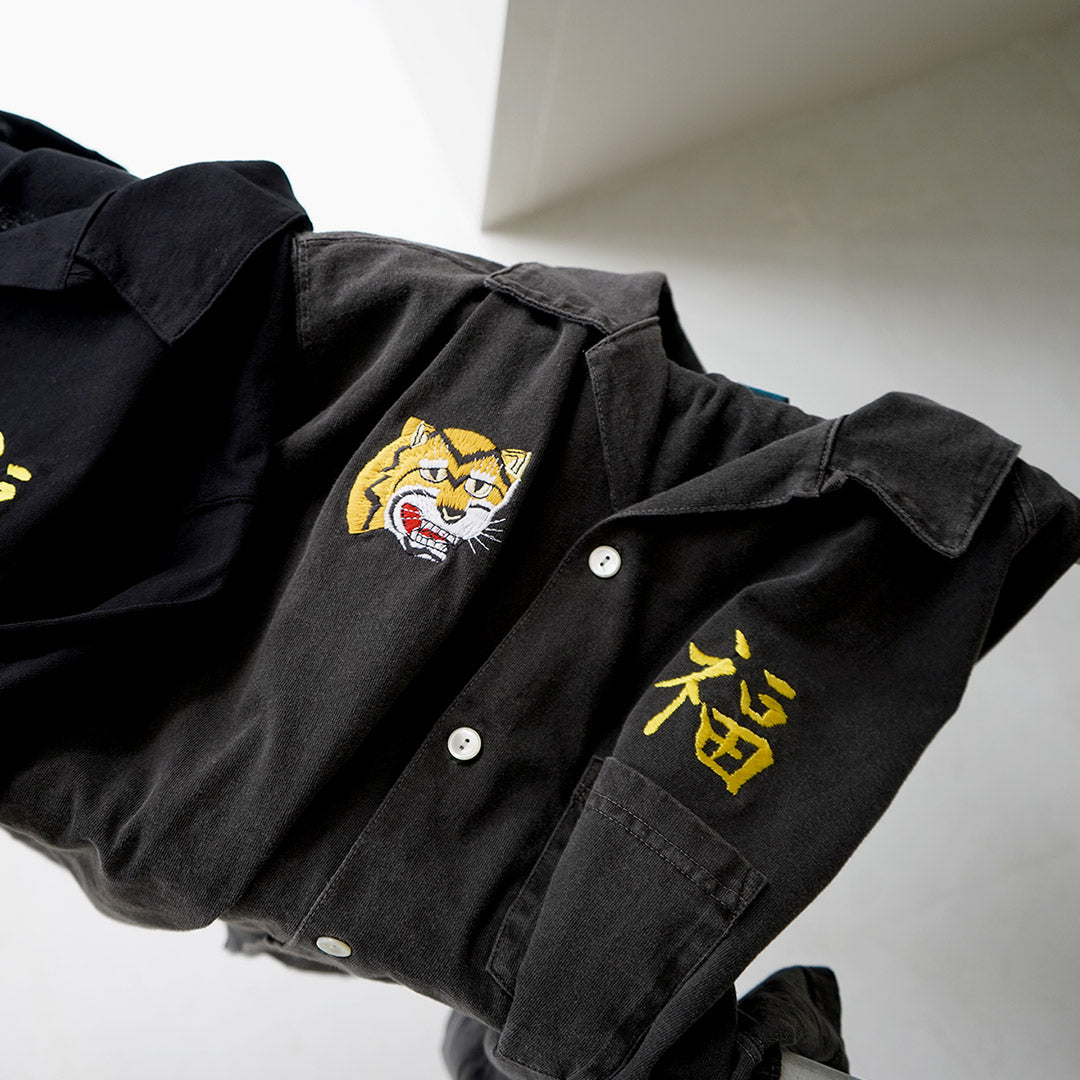 GOOD ON / 虎福刺繡開領襯衫