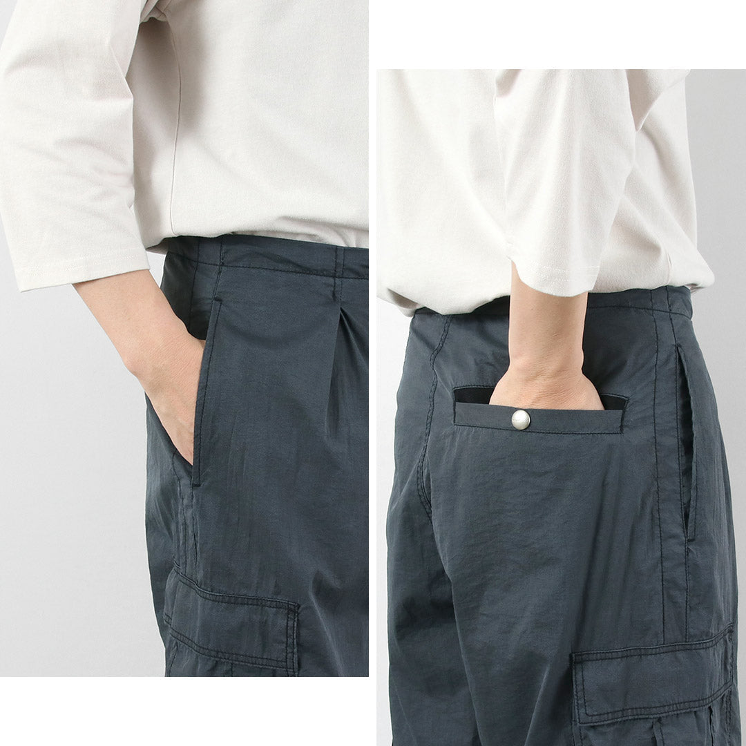 WILDTHINGS / Pantalon cargo en nylon double teinture