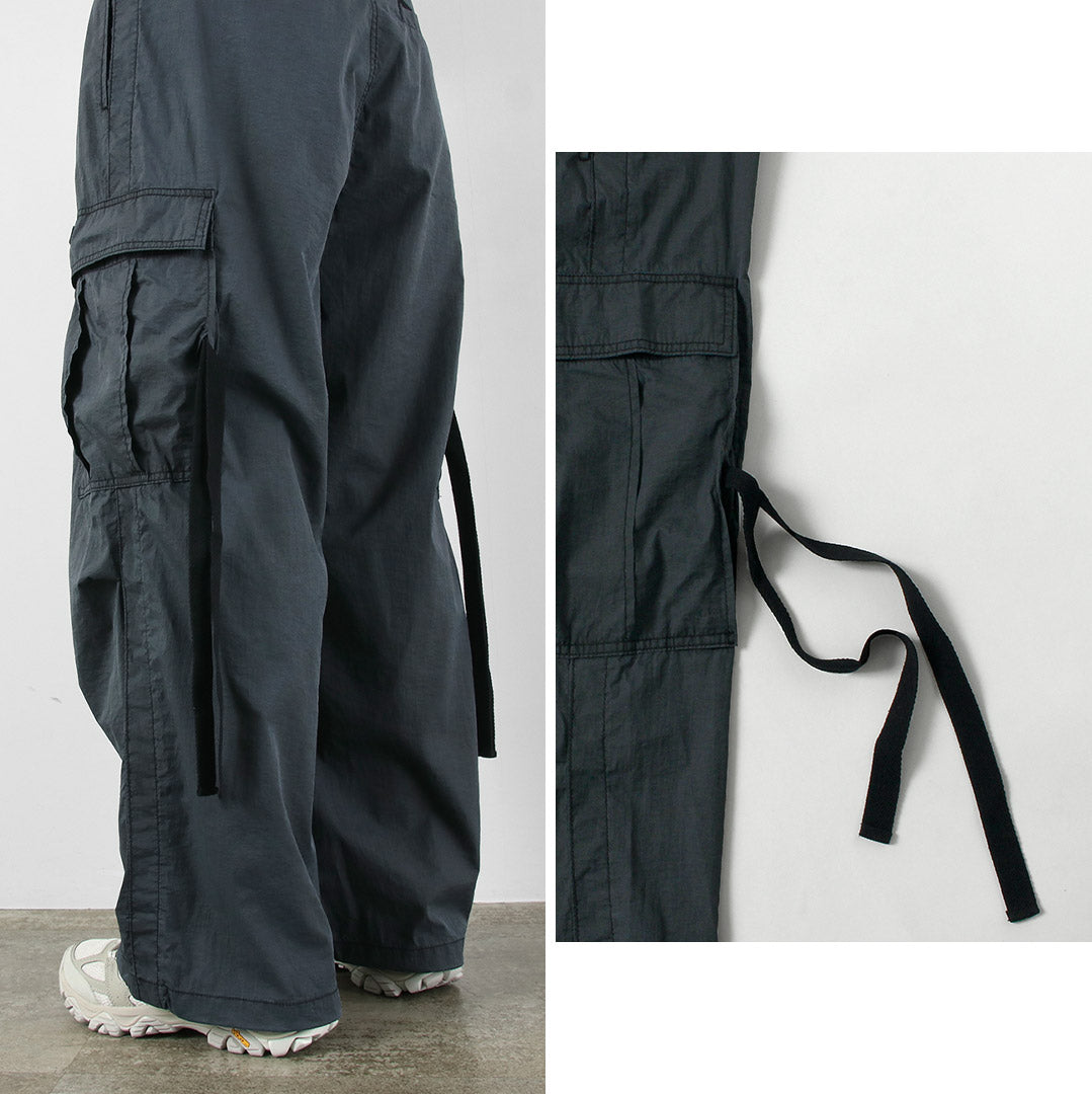 WILDTHINGS / Pantalon cargo en nylon double teinture