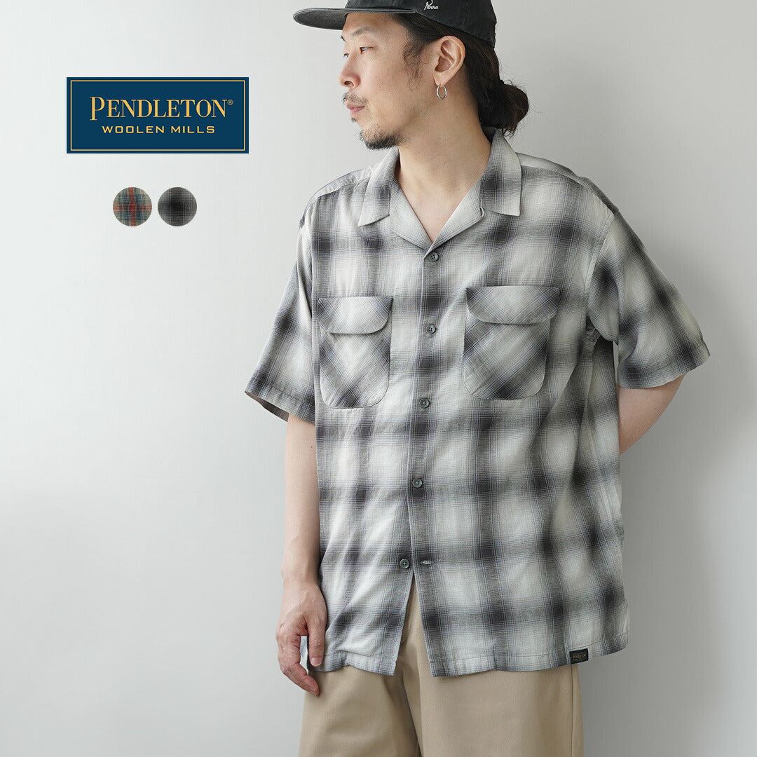 PENDLETON / Camisa Manga Corta Cuello Abierto