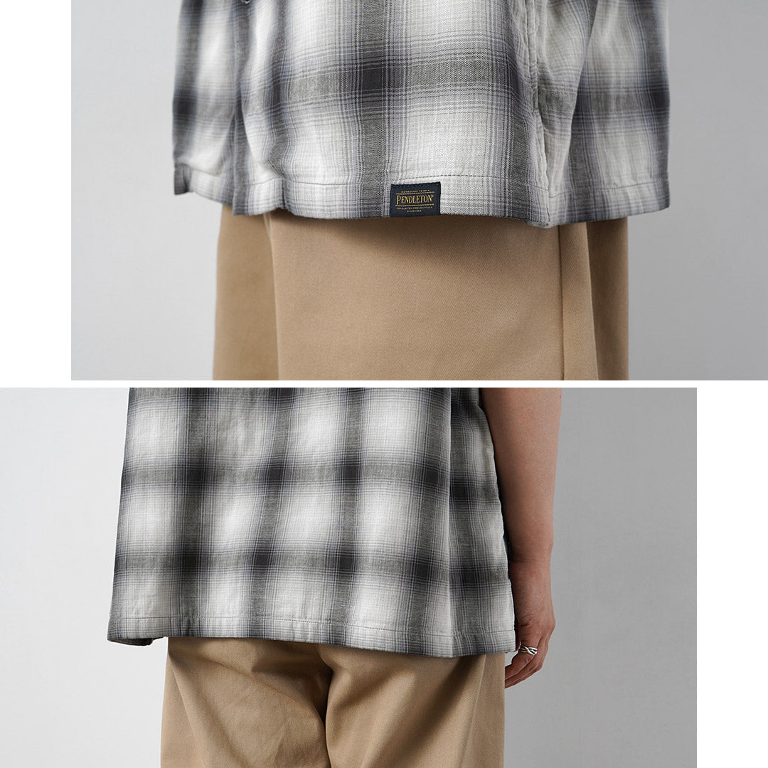 PENDLETON / Camisa Manga Corta Cuello Abierto