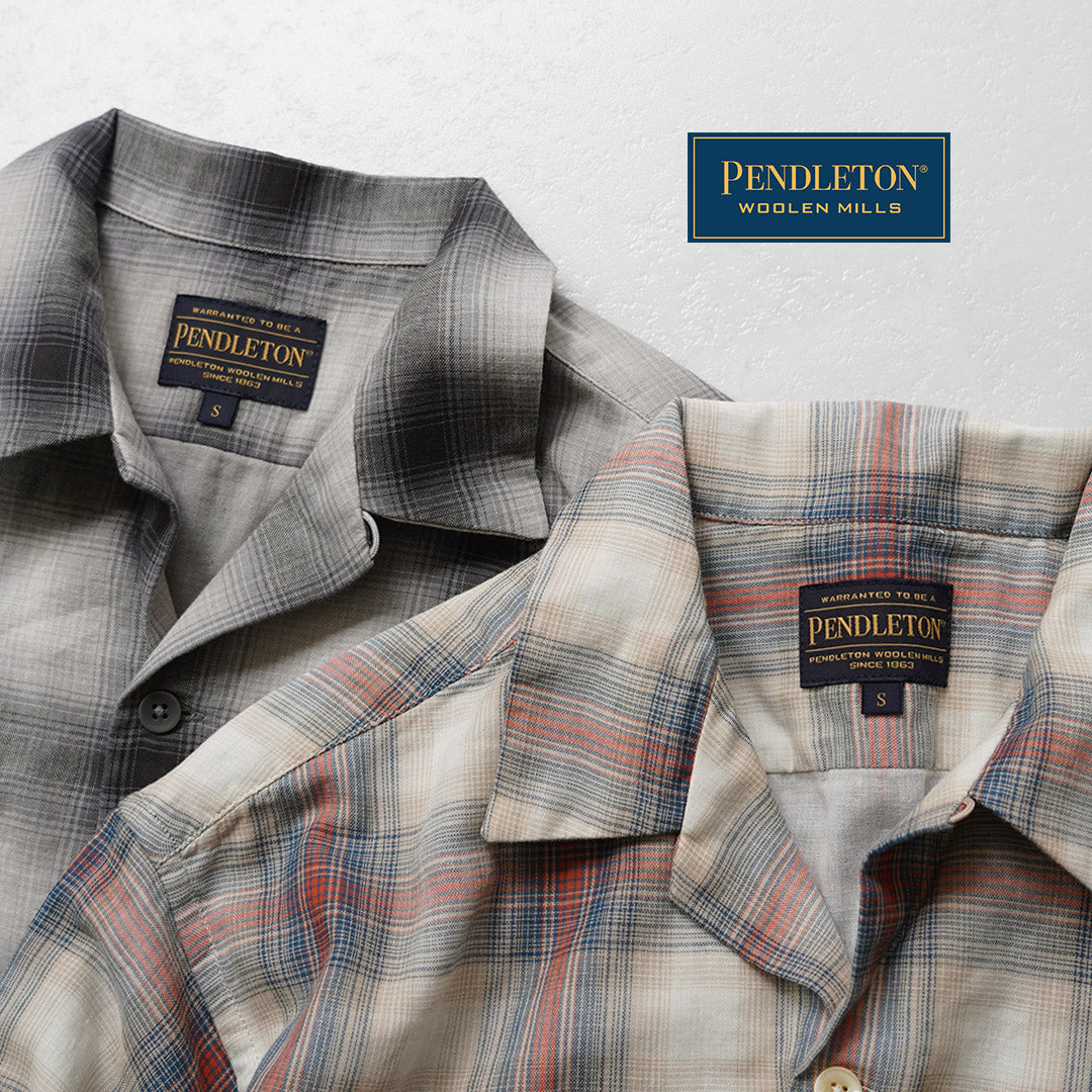 PENDLETON / Camisa Manga Corta Cuello Abierto