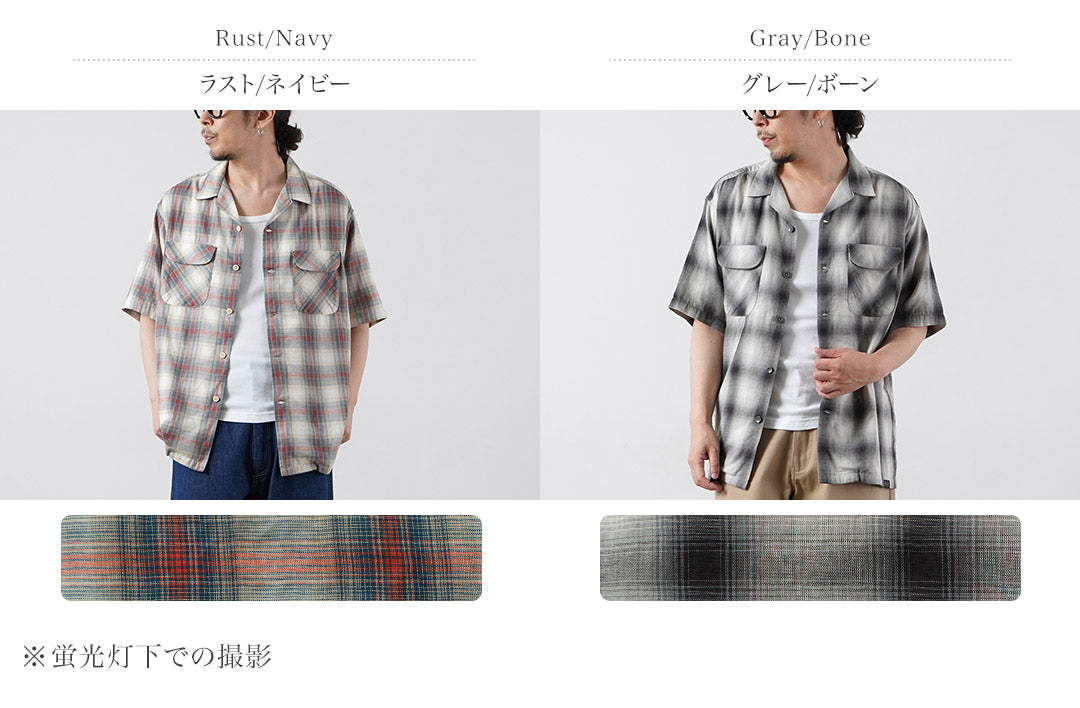 PENDLETON / Camisa Manga Corta Cuello Abierto