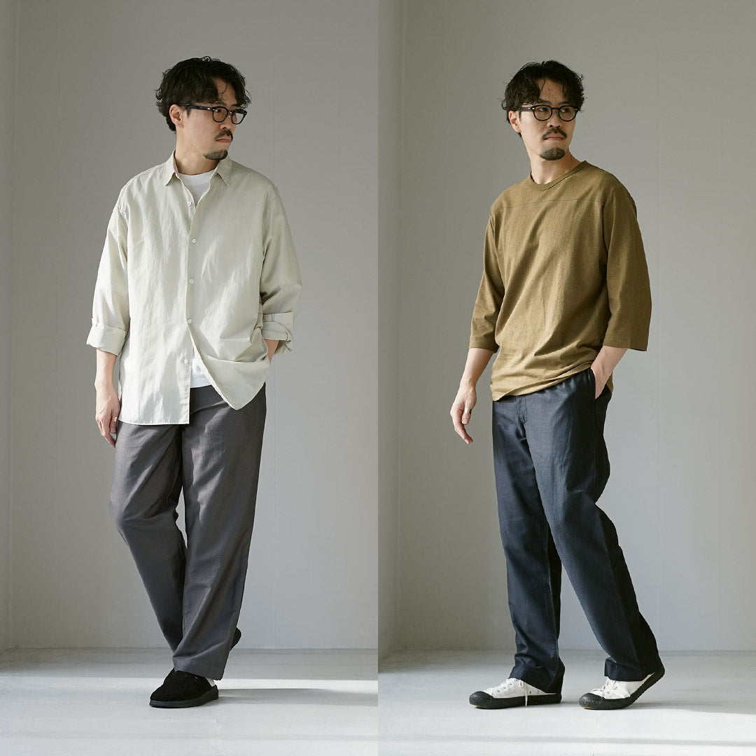 FOB FACTORY / Pantalon de survêtement en moleskine et coton lin