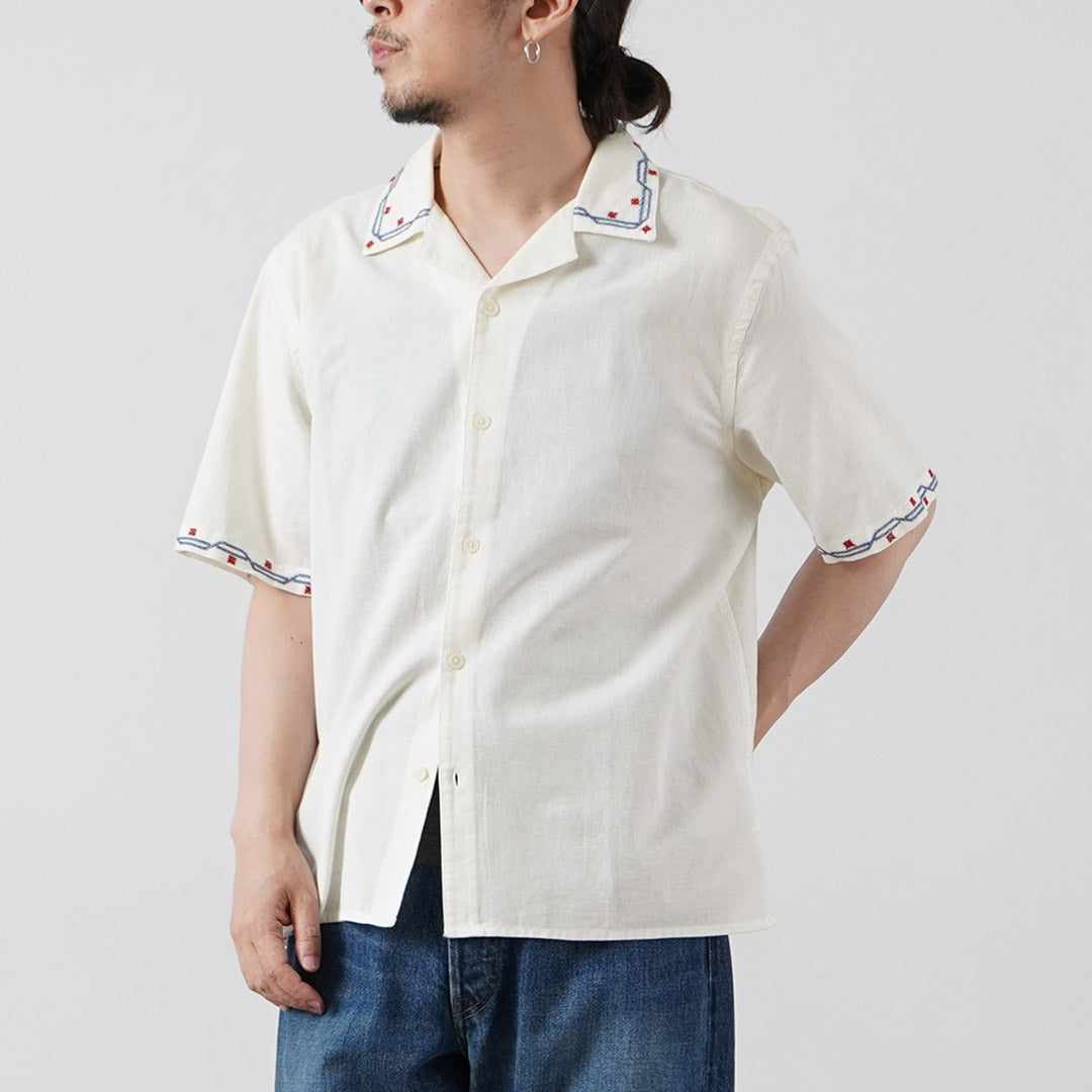 WAX LONDON / Didcot Chemise Manches Courtes Broderie
