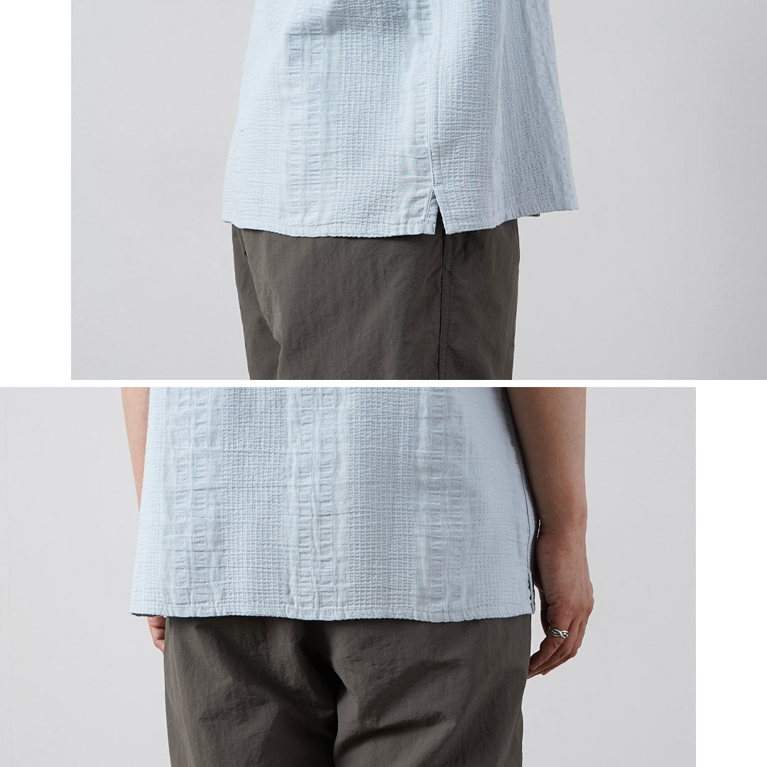 WAX LONDON / Didcot Chemise Manches Courtes Double Wave Grid