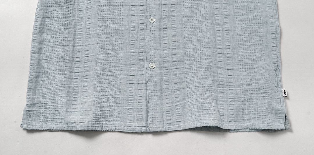WAX LONDON / Didcot Chemise Manches Courtes Double Wave Grid