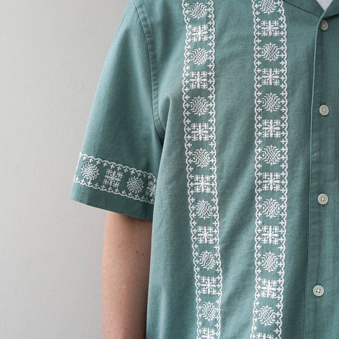 WAX LONDON / Didcot Camisa de manga corta con borde de colocación