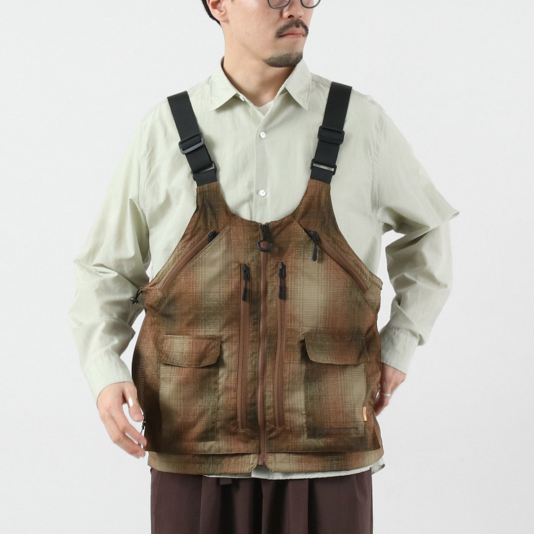 WHITE MOUNTAINEERING / Gripswany Collaboration Ombre Check 2-Way Gear Pack Vest 4.0 Sac à bandoulière