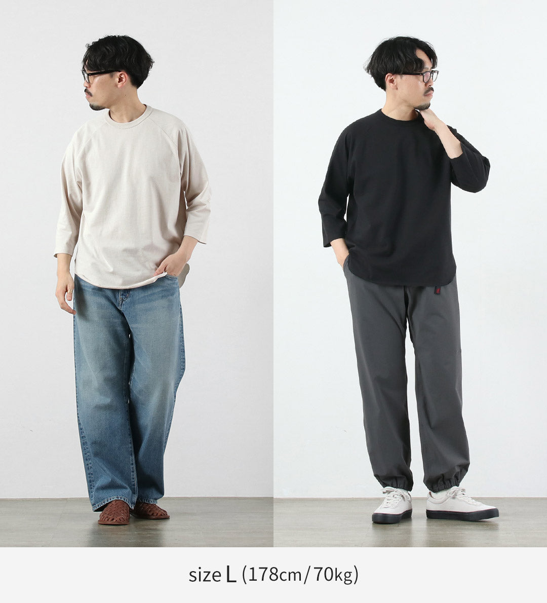 HEALTHKNIT / HEALTHKNIT × RAG 独家 3/4 袖插肩圆领 T 恤 开尾干汗布 抗菌防臭整理