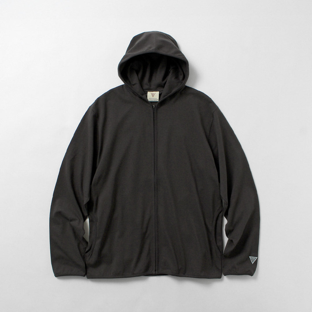 HEALTHKNIT / RAG Exclusivité Healthknit × Rag S/S Tee Sweat à capuche zippé Jersey sec à extrémités ouvertes Finition désodorisante antibactérienne