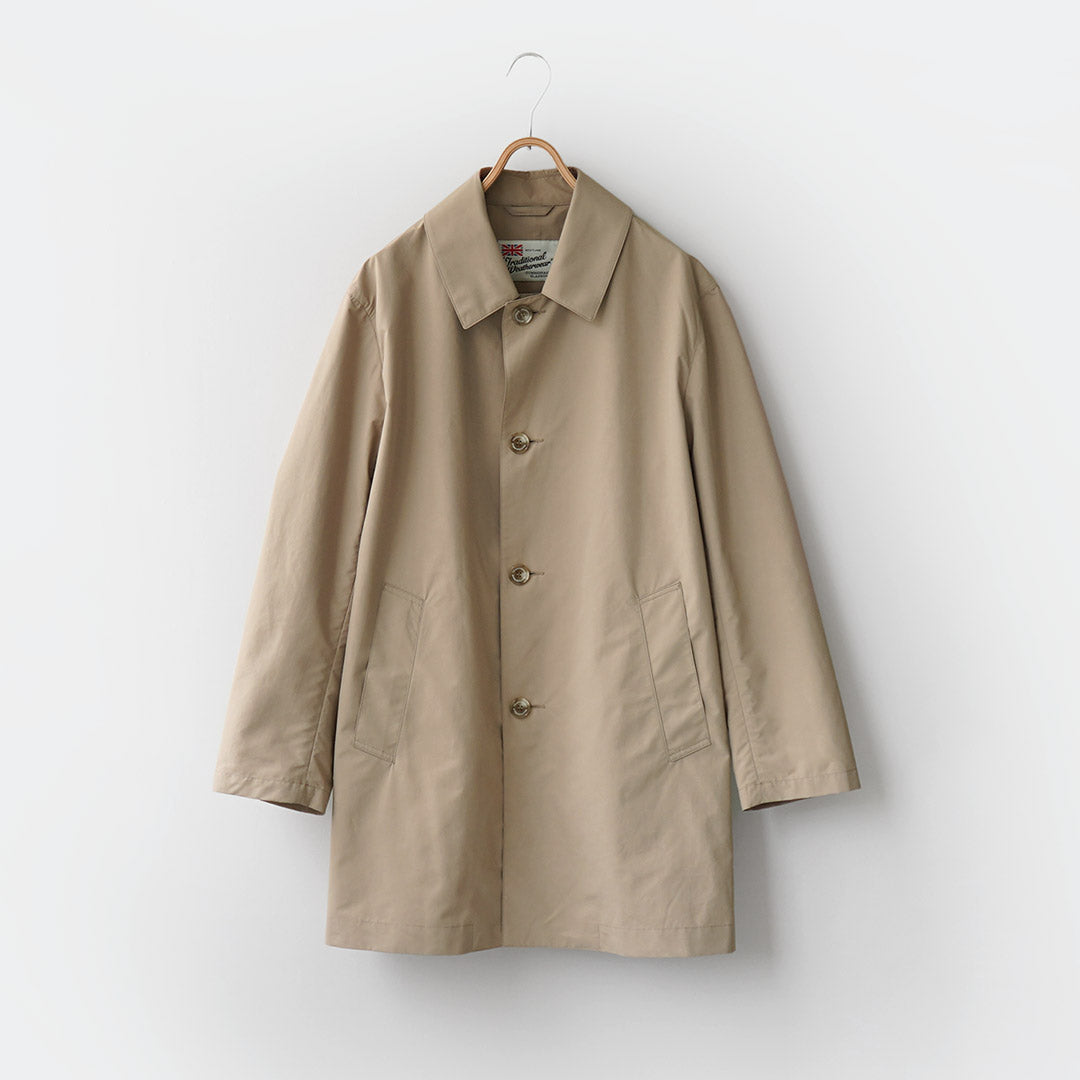 VÊTEMENTS MÉTÉO TRADITIONNELS / Manteau Balmacaan en taffetas de polyester léger boutonné Derby