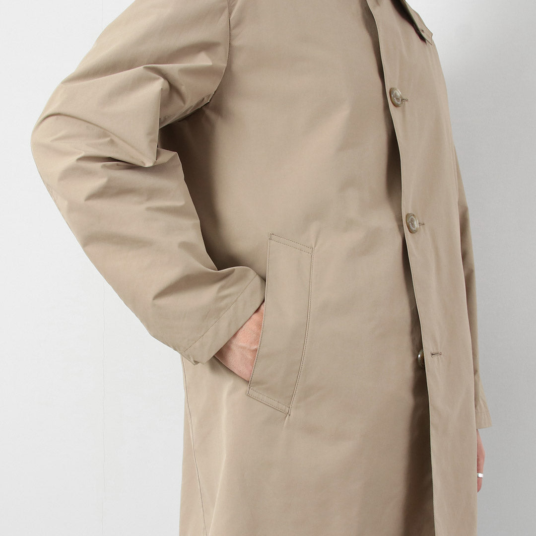VÊTEMENTS MÉTÉO TRADITIONNELS / Manteau Balmacaan en taffetas de polyester léger boutonné Derby