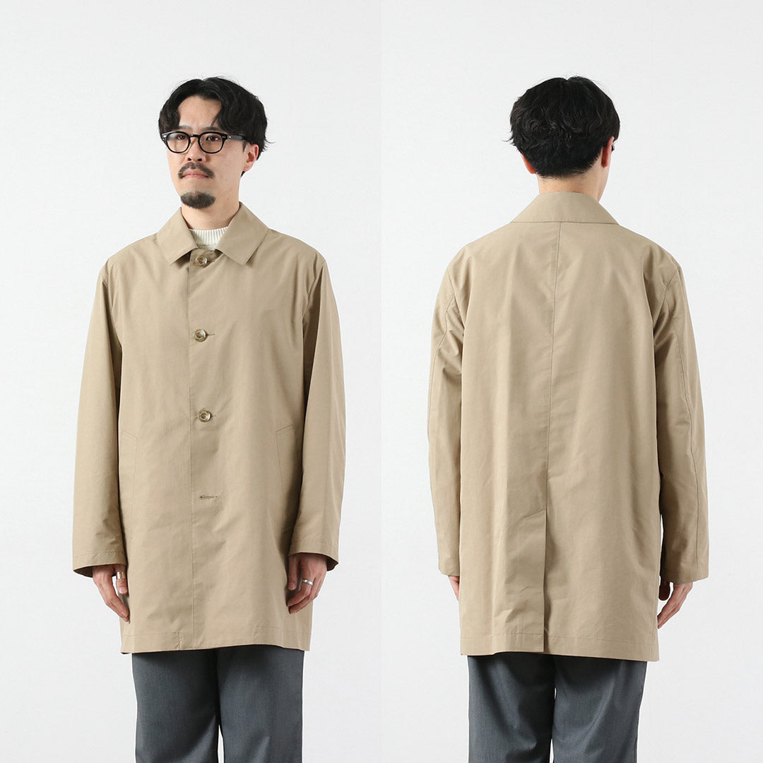 VÊTEMENTS MÉTÉO TRADITIONNELS / Manteau Balmacaan en taffetas de polyester léger boutonné Derby