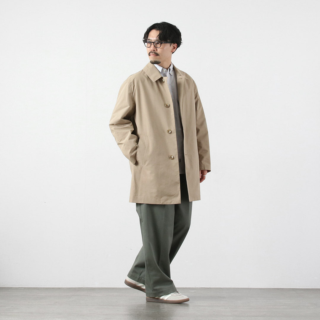 VÊTEMENTS MÉTÉO TRADITIONNELS / Manteau Balmacaan en taffetas de polyester léger boutonné Derby
